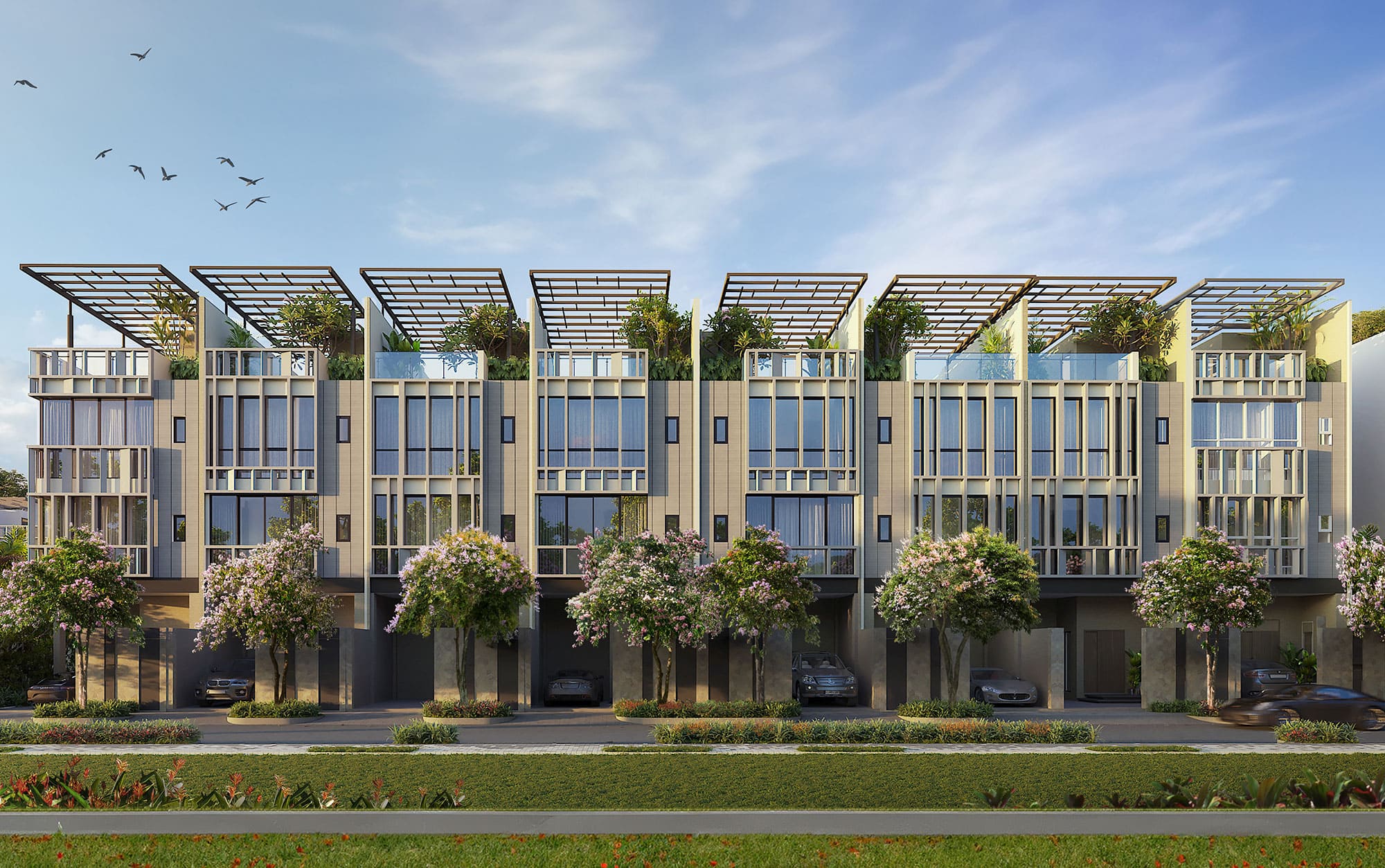 Phối cảnh nhà phố liền kề The Orchard dự án The Fullton Capitaland
