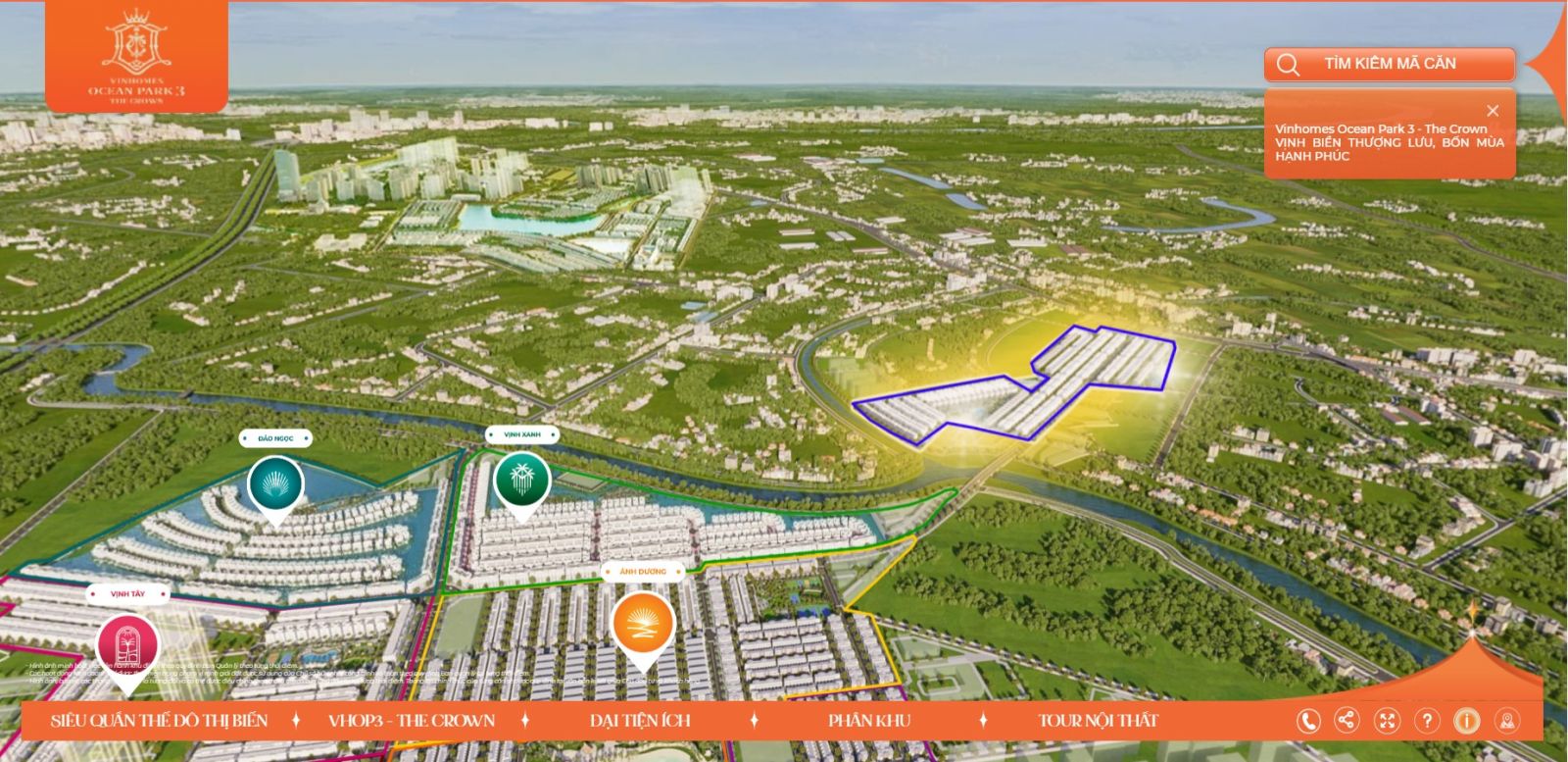 Vị trí The Fullton Vinhomes Ocean Park 3
