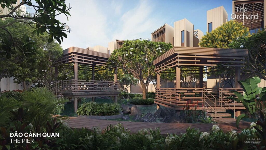 Tiện ích The Fullton Capitaland - Đảo cảnh quan tại The Fullton